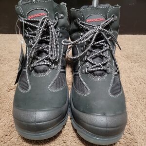 New Men's Turbo Mack Steel Toe Work Boots Black Size 12